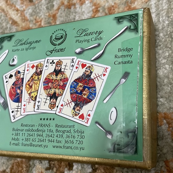 Vintage Serbia Restoran FRANS Double Deck of Luxury Playing Cards Set - Picture 3 of 6